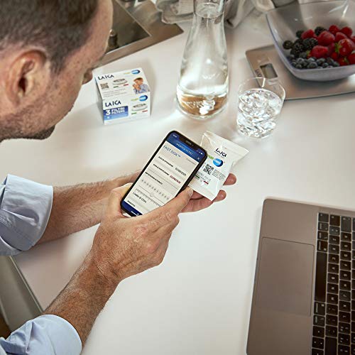 Laica Bk31A Bottiglia Filtrante In Vetro Glassmart, 3 Filtri Fast Disk Inclusi, 360 Litri Di Acqua Filtrata Istantaneamente, Bianco/Trasparente, ‎13.8 x 13.8 x 38.8 cm; 1.06 Kg - Immagine 1