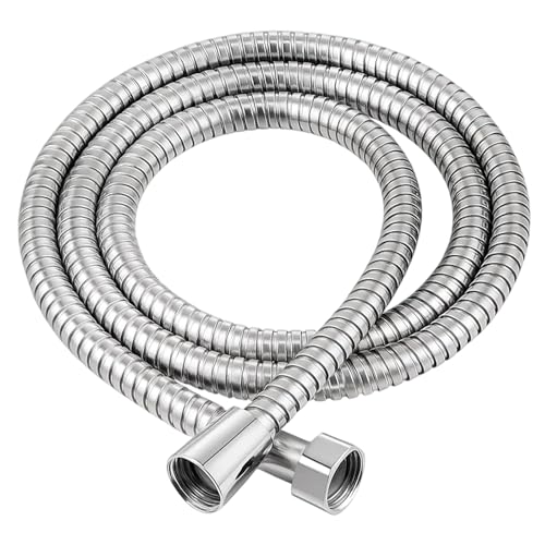 Shower Hose, Universal Shower Hose for Bath Taps, Long 2m, Black with Durable Design, Flexible and Leak-Proof