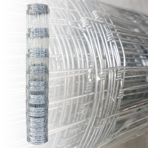 Garmix Clôture Gibier | Grillage Galvanisé Hauteur 150cm | Grillage à Mouton, Chèvre, Sanglier, Chien | Solide, Qualité extra | 150/12/30 - Rouleau 50m