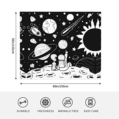 Couverture flanelle astronaute jeté de canapé confortable premium - 6