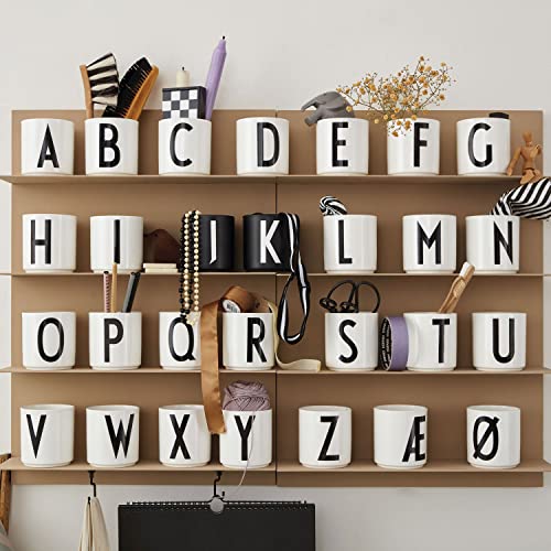 Design Letters Tasse mit Buchstaben X – Weiße Kaffeebecher aus Porzellan ohne Henkel, 250 ml, mit Initiale… – Ansicht 5
