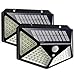Produktbild BAGZY 2 Stück Solarlampen für Außen 100 LED Solar Bewegungsmelder Aussen 1200mAh Solarleuchten für Außen Solar Aussenleuchte mit Bewegungsmelder Solar Wasserdichte Wandleuchte für Garten
