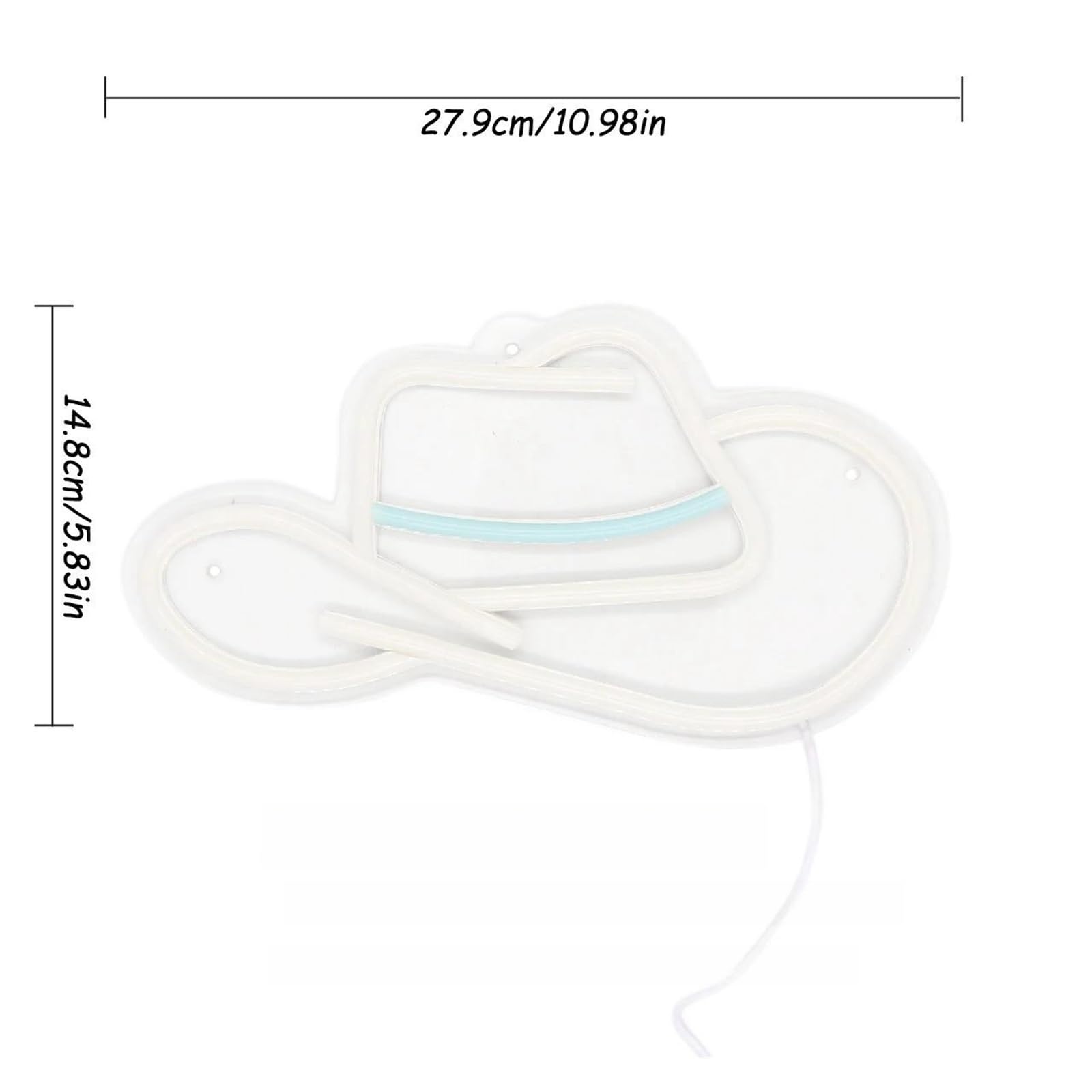 luoliang Illuminazione al neon Cappello da cowboy per insegna per neon per alimentazione per dimmerabile