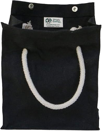 Simple Ecology Bolsa de almuerzo de lona orgánica Certificado GOTS, lavable, reutilizable, respetuosa con el medio ambiente, bolsa de almuerzo