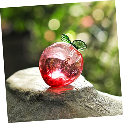 Besportble Peach Ornaments Figurines Decor Artificial Fruit Crystal Decorations Artificial Peach Fruit Crystal Fruit Decoration Fruit Collectibles Peach Bathroom Decor Kitchen Cabinet Decor #TOP4