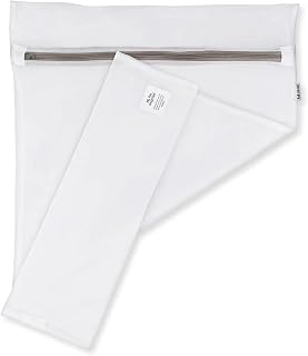 Full Circle Home Full Circle Loads of Fun Recycled Mesh Laundry Zipper, Set of 4 – Reusable Garment Washing Machines – Large Clothes Small Delicates/Lingerie Bags, White 4 Count