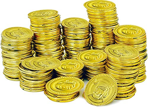 The Dreidel Company St. Patrick's Gold Coins Novelty Party Favors, Gold Coins Bulk (200 Gold Coins)