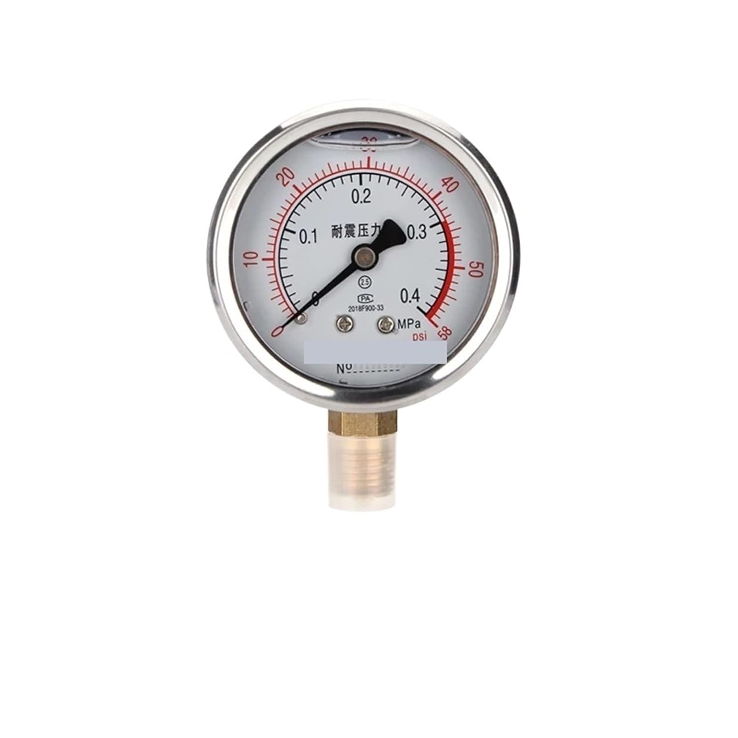 1pcs YN-60 Radial Negative Pressure Vacuum Gauge Hydraulic Oil Barometer 0-1.6MPa Pressure Gauge(0-2.5Mpa)