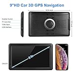 GPS Navigation for Car （9 Inch） Slimline Touch Screen Real Voice Direction ，USA Edition 2025 (Free Lifetime Updates) Turn-by-Turn Voice and Lane Guidance, Speed and Red Light Warning (American Brand) - Image 5