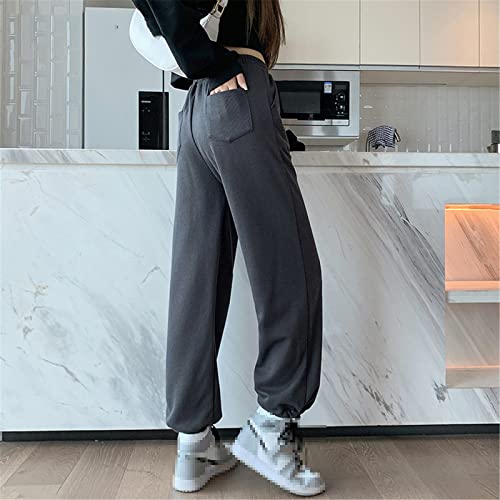 Pantalon de jogging femme gris clair L coupe ample Alloaone