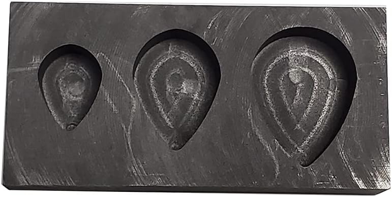 3 in 1 Water Drop Drip Gold Silver Graphite Ingot Mold Mould Crucible for Melting Casting Refining