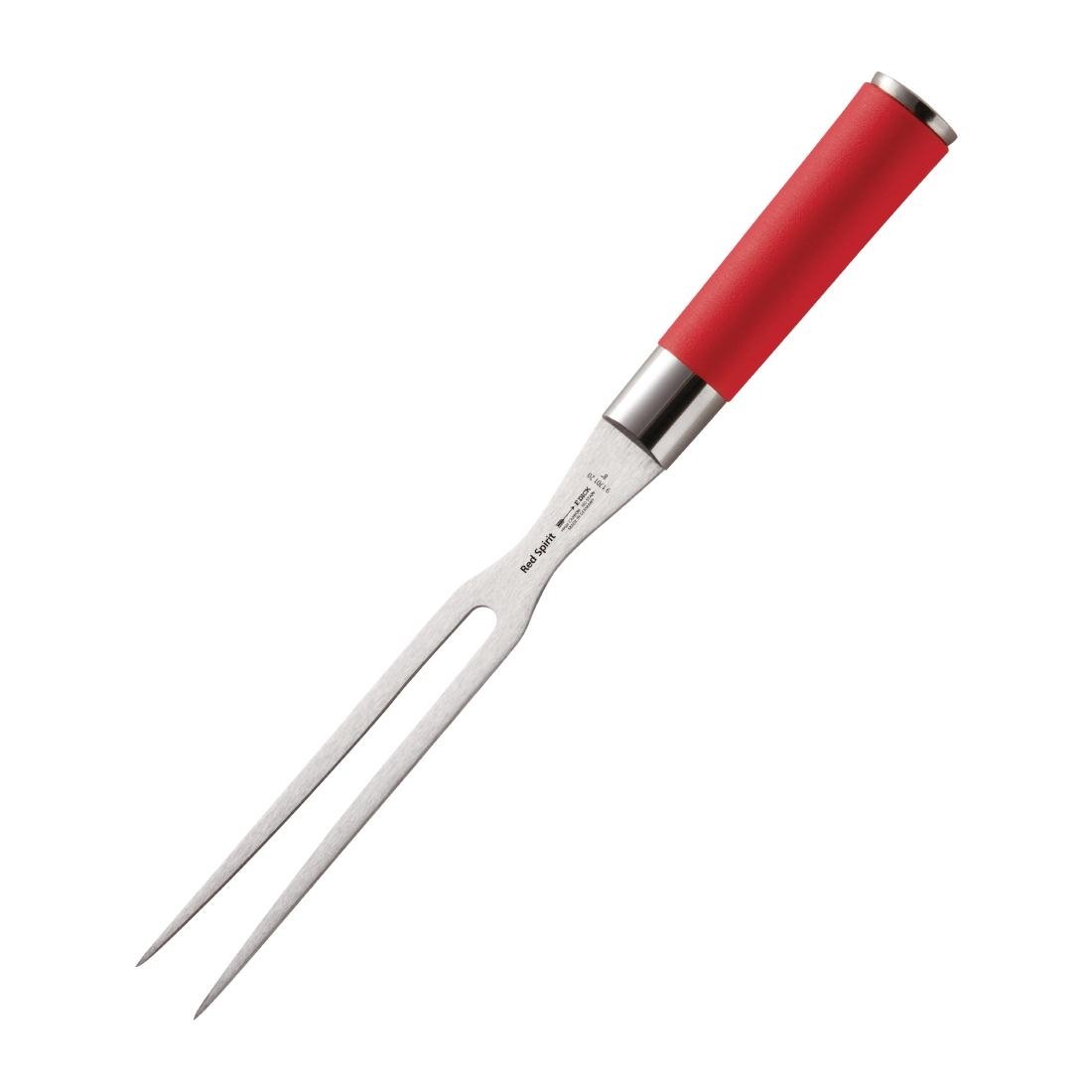 F. DICK Tranchiergabel, Red Spirit (Fleischgabel 20 cm, X55CrMo14 Stahl, nichtrostend) 91701202, 32.5 x 2.95 x 2.54 cm | F. DICK Grillbesteck aus X55CrMo14 Stahl mit ergonomischem Griff für Fleischzubereitung in langlebiger Profiqualität