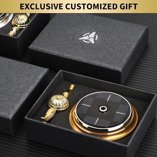 Solarenergie-Auto-goldenes Fidget-Spinner-Spielzeug, Auto-Lufterfrischer von SunshineToy zum Stressabbau, Schreibtisch-Büro-Auto-Armaturenbrett-Dekoration, Geschenk für Männer und Frauen