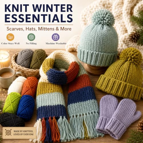 Image of 15 Pack x 20g Acrylic Yarn - Soft Knitting Yarn for Crocheting for Crafts Skeins for Crocheting DIY Bulk for Handicraft Knitting Scarves Ideal Gift for Beginners and Adults