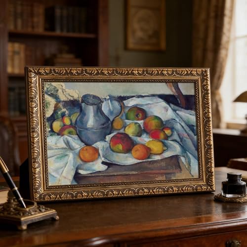 Impression sur toile Cézanne Kettle And Fruit de qualité musée 50x76 - 7