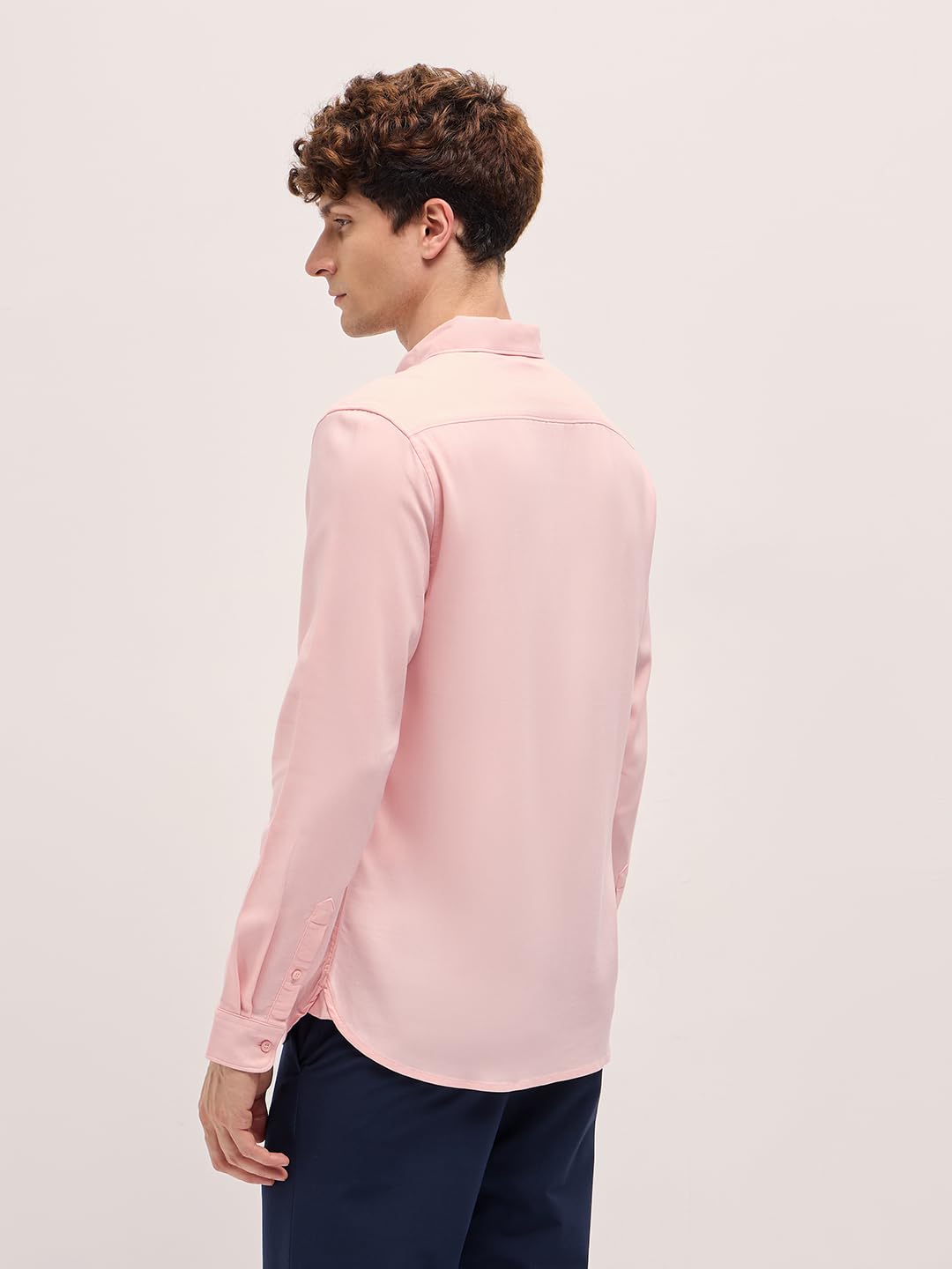 THE BEAR HOUSE Men's Solid Slim Fit Shirt