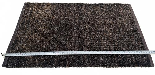 Image of House2Home Feather Cotton Blend Door Mat | 2Pc. Combo | 50x80cm | Side Binding - Available in 8 Colors (Chocolate)