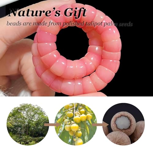 Image of Long tiantian Bodhi Fidget Bracelet for Women Natural Mudi Bodhi Seed Stretch Bracelets Protection Healing Jewelry Anxiety Relief Items