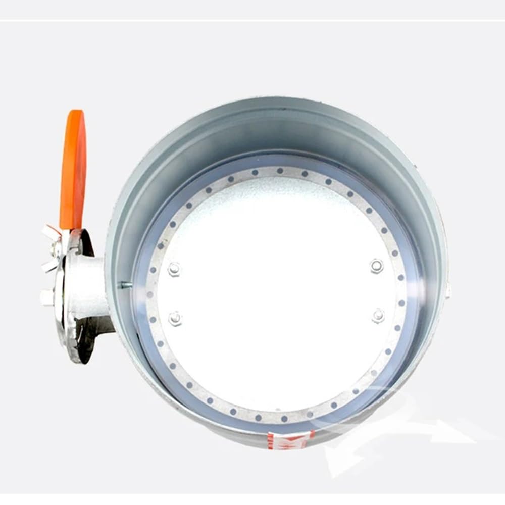 KanDuo Compuerta, Manual, for conducto de Aire HVAC, compuerta de Zona Redonda, actuador, compuerta de Volumen, 76, 80, 100, 125, 150 y 200 mm, 1 Unidad(Diameter 100mm)