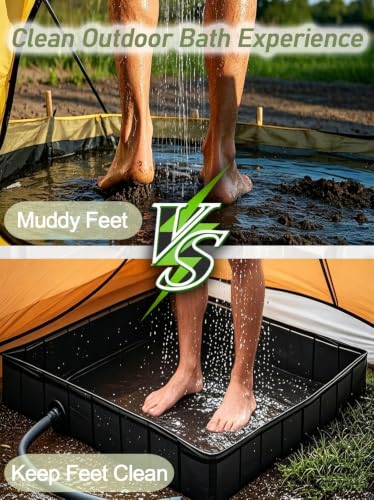 Kit de Ducha para Camping, Alfombrilla Grande para Ducha al Aire Libre, Base Portátil Antideslizante miniatura 3