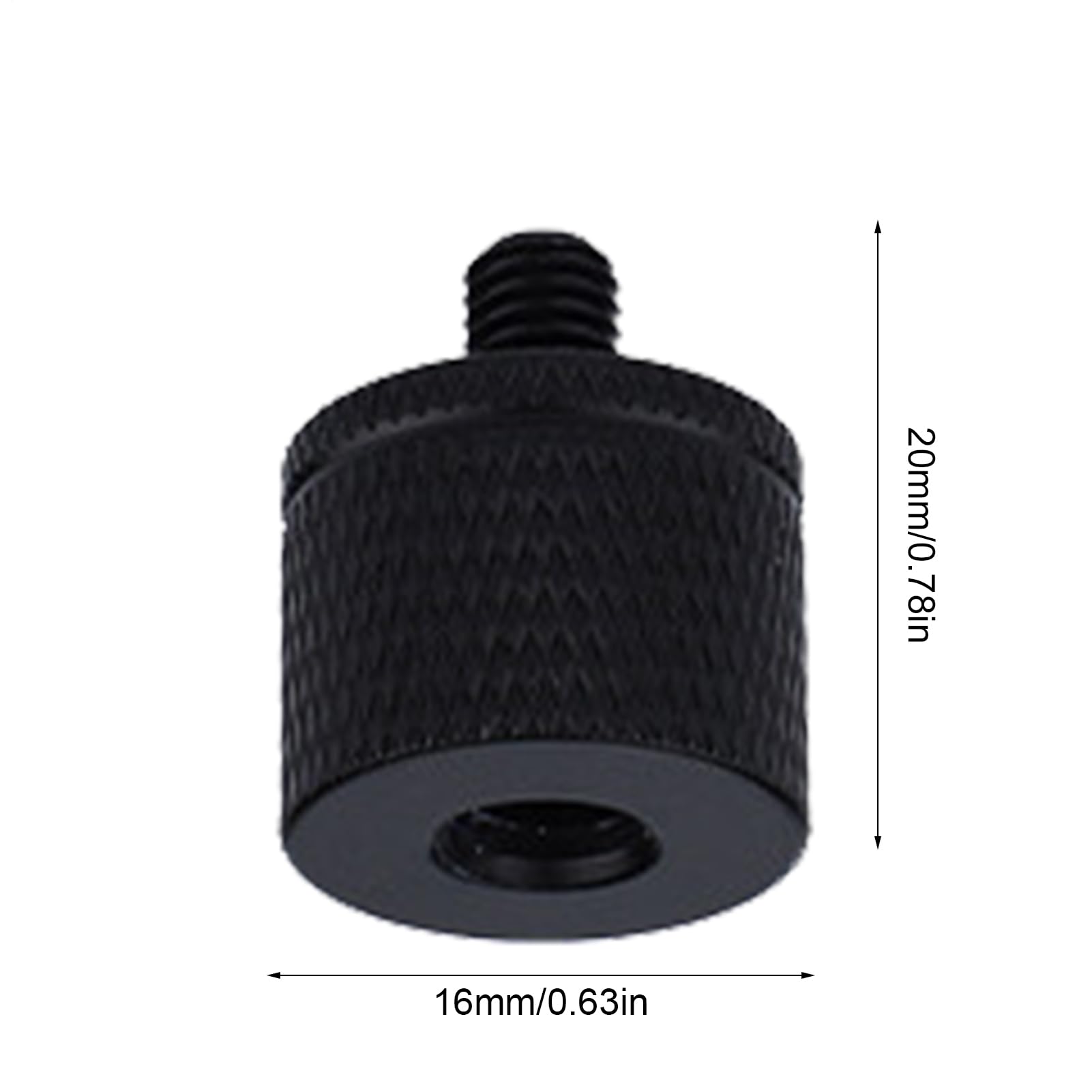 2 Stück Kameraschraube Adapter | Stativ Stand Nut 1/4 Buchse auf M5 M6 M8 Tragbarer Konvertierungsstecker von Mutter für Mikrofonständer für professionelle Hobbyisten, Schwarz