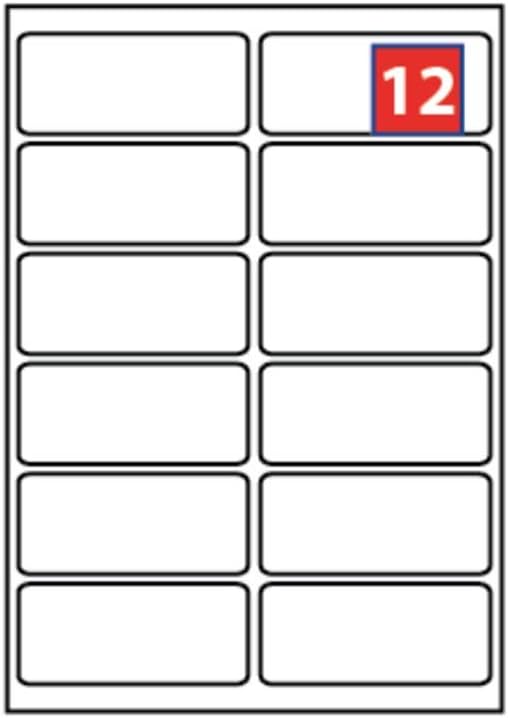 EJRange12 Labels per A4 Sheet, 200 Sheets,2400 Labels Total, Self Adhesive Address Mailing Printer Labels–Compatible with Inkjet and Laser Printers – Printable Sticky Sheet Labels