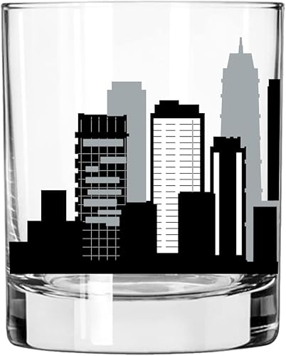 Vista 115 de Toasted Tales - Vaso de whisky Denver Skyline Cityscapes Regalo para gente de Denver City Vasos de ciudad urbana Old Fashioned Rocks Regalo
