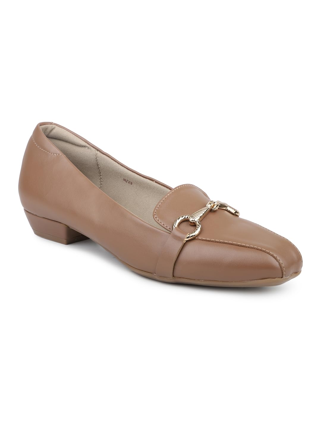 Womens Women Chikoo Solid Block Pumps Pump-image-24