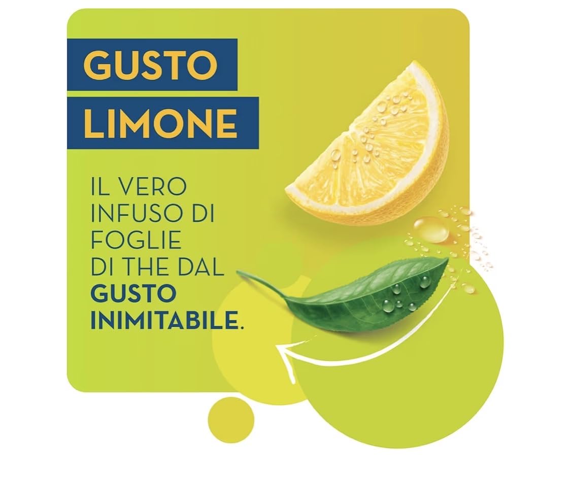 Estathé Zero Limone - Tè Freddo, Senza Zucchero, con Vero Infuso di Foglie di Tè e Succo di Limone, Bevanda Analcolica Senza Glutine, 24 Lattine da 330ml