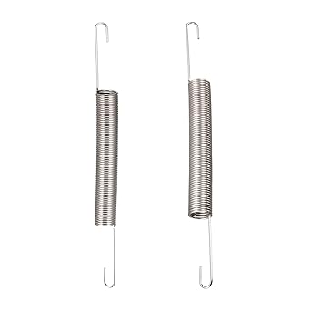 DTGN 0.9x10x60mm(WxODxL) Extension Spring - 2Pack - Good for Home Repair Machinery - Metal Extended Compressed Spring - Silver