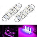 SAWE - 44mm 12-SMD 3528 Festoon LED Bulbs For Car Side Door Courtesy Rigid Loop 1.73