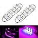 SAWE - 44mm 12-SMD 3528 Festoon LED Bulbs For Car Side Door Courtesy Rigid Loop 1.73" LED Light Bulbs 561 562 567 (2 pieces) (Pink/Purple)