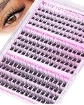 EYDEVRO Wispy Cluster Lashes Eyelash Clusters Natural Lash Clusters 10-12-14mm Lashes Individual Cluster Short Wispy Individual Eyelashes Fluffy Salon-quality DIY Lash Extensions at Home