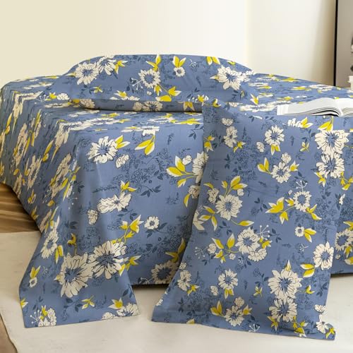 Image of Weave & Decor Super Soft Super Comfortable 144 TC 90x90 inches Printed Cotton Double Bed Bedsheet with Two Pillow Covers