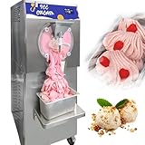 Yovtekc 48L/H Commercial Gelato Hard Ice Cream Machine, Hard Serve Ice Cream Maker, Italian Hard Ice Cream Making Machine Sorbet Maker with LED Panel, 15min/batch for Restaurant Bars Supermarket 110V