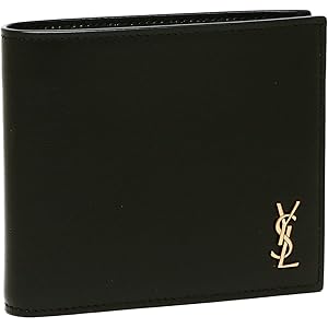 極美✨サンローラン 二つ折り財布 YSL カサンドラ ロゴシルバー金具 ブラック Yves Saint Laurent 極 美品 SAINT LAURENT PARIS サンローラン