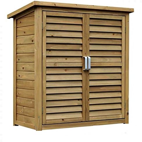 HYGRAD® Outdoor Garden Shed Tools Storage Wooden Cupboard Weatherproof Utility Storage Lawn Mower Cabinet UK (Large)