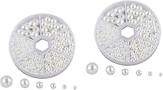 2 Caixas Vaso Colorido Brincos De Miçangas Kit De Brincos De Casamento Pérolas De Enchimento De Cetim Pérolas De Roupas Pérolas Bolha Artesanato Joias Miçangas Espalhadas Moda