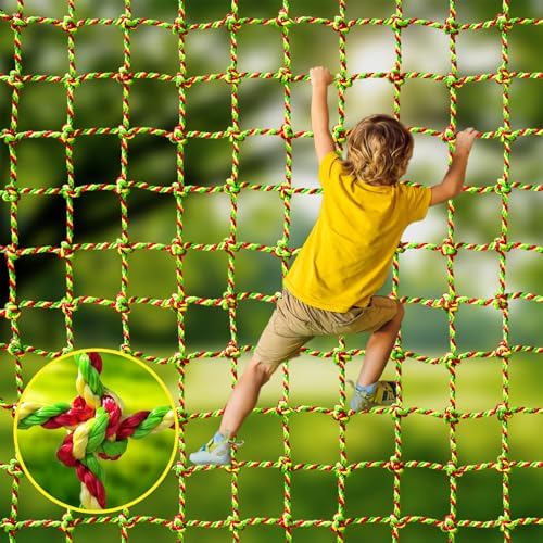 Climbing Net, 3.3ft X 6.6ft Polyester Climbing Cargo Net for Kids...