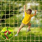 LAKNUAL Climbing Net, 3.3ft X 6.6ft Polyester Climbing Cargo Net for Kids Outdoor, Heavy Duty Large Military Playground Equipment, Rope Ladder, Swingset, Indoor & Outdoor, Treehouse, Jungle Gyms