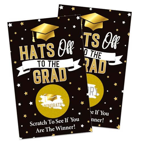 GMEMNOV 36PCS Graduation Scratch Off Cards - Graduation Party Game Cards Congrats Grad Raffle Tickets Graduation Party Favors Supplies
