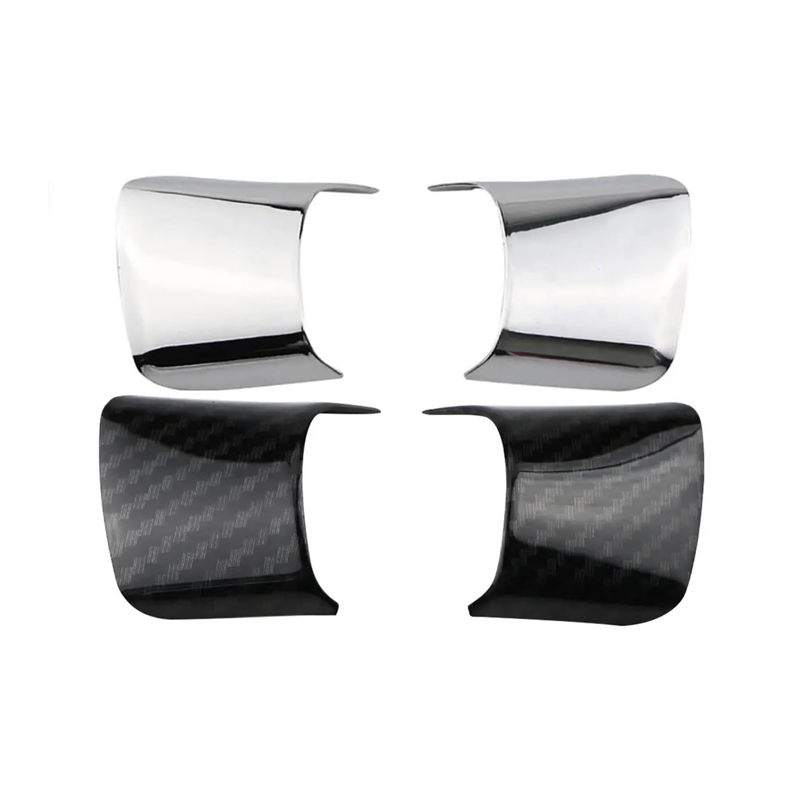 2 szt./zestaw nakładek na kierownicę samochodową | Compatible With Forda,for Focusa,for MK3 Kuga Escape,3 2012-2015 C-Max Cmax naklejki cekinami(Carbon fiber)