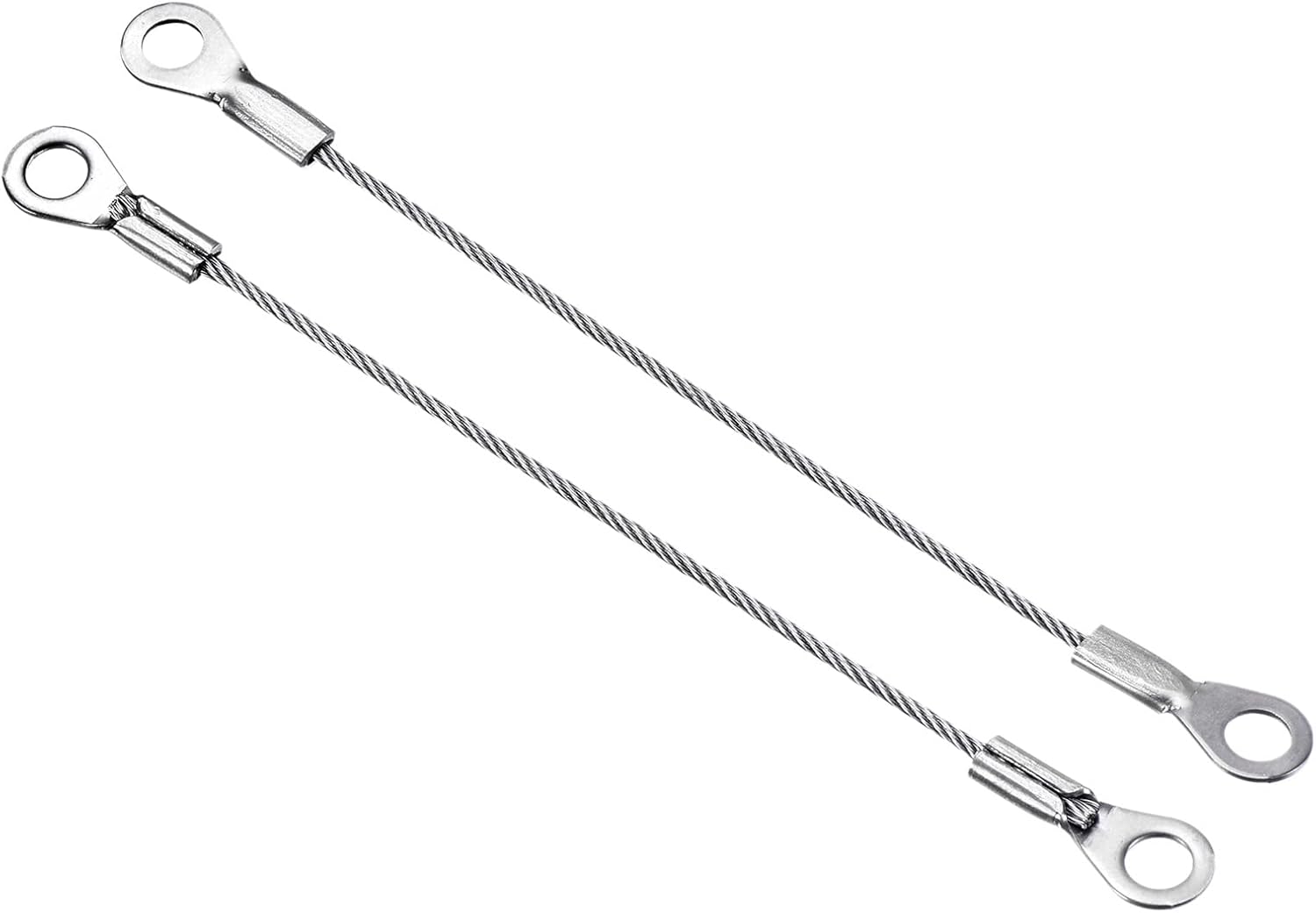 PATIKIL Stainless Steel Lanyard Cable 1.5mmx10cm, 6 Pack Eyelets Ended Security Wire Rope