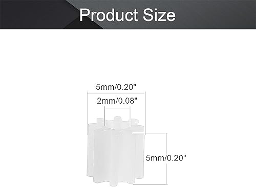 Miniatura 2 de Othmro Engranajes de plástico 8 dientes modelo 082A engranaje de reducción engranajes de gusano de plástico para RC coche robot motor