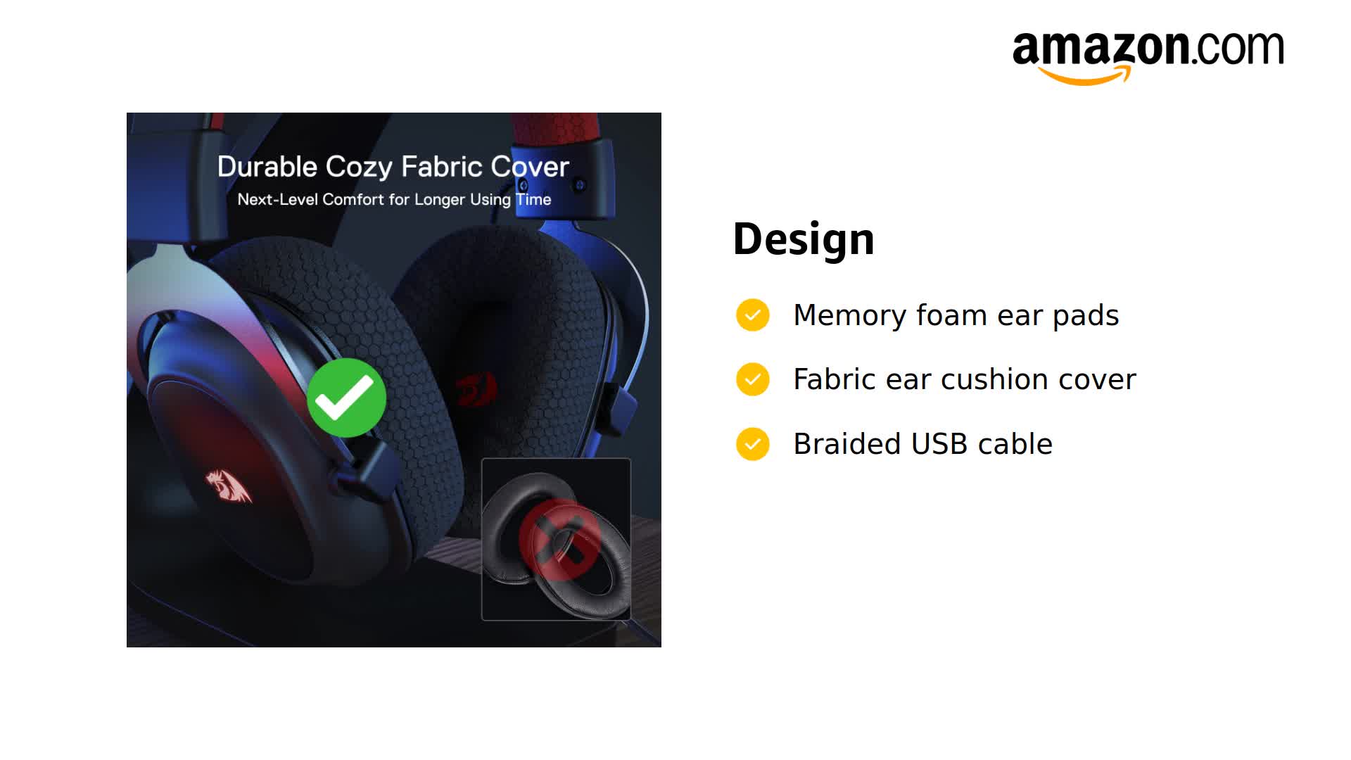 Amazon.com: Redragon H510 PRO 3-Mode RGB Gaming Headset - 7.1 Surround  Sound - 53MM Audio Drivers in Memory Foam Ear Pads w/Durable Fabric Cover-  Multi Platforms Headphone - USB Powered for PC/PS4/NS :