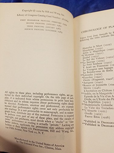 Jean Cocteau Five Plays B0014RNKA0 Book Cover