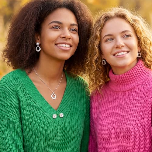 Image of WILLBOND 6 Pcs Artificial Pearl Brooch Pins Sweater Shawl Safety Clips Dress Clips for Women