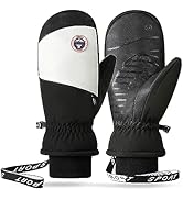 A-QMZL Skihandschuhe, Winterhandschuhe Damen Wind und kältebeständig wasserdichte Thermohandschuh...
