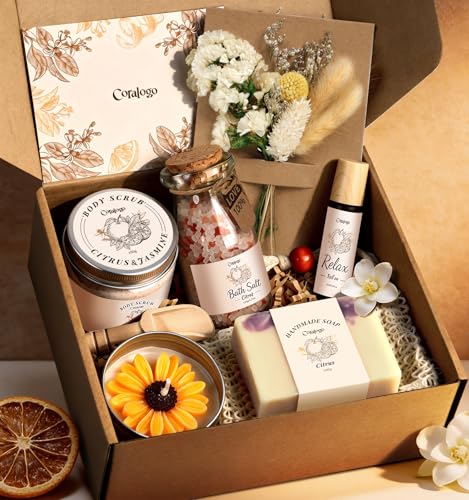 Coralogo Spa Gift Basket for Women - Natural Spa Gift