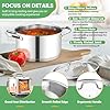 TeamFar Stainless Steel Stock Pot, 4-quart Tri-ply Base Stockpot Cooking Pasta Pot with Lid, for Induction Gas Glass Electric, Healthy & Heavy Duty, Ergonomic Handles & Straight Side, Dishwasher Safe #4